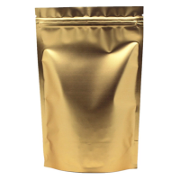 15x23cm 250g Matte gold color food packaging bag with zipper child proof mylar bag