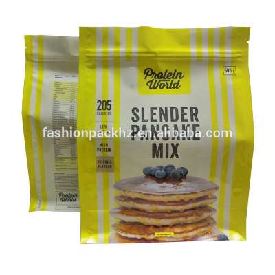 Digital Print Aluminum Foil Flat Bottom Protein Whey Packaging Bags