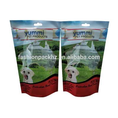 plastic resealable zipper stand up  pet dog food bag