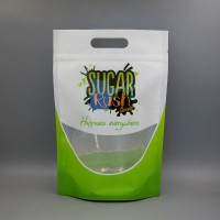 Wholesale stand up sugar rush gummies bear pouches with window fruit cookies packaging edibles gummy ziplock mylar plastic Bags